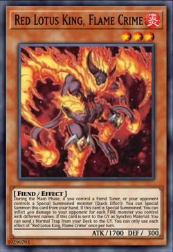 Yugioh! Red Lotus King, Flame Crime Maze of the Muertos PREORDER - Image 1