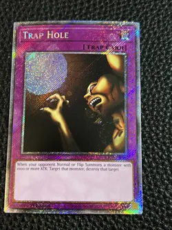 Trap Hole RA03-EN085 Yugioh 1st Edition Platinum Secret Rare - Image 1