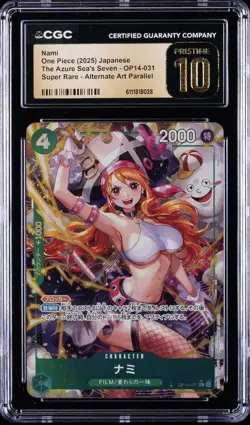 2025 ONE PIECE JPN AZURE SEA'S SEVEN #OP14-031 NAMI CGC 10 PRISTINE - Image 1