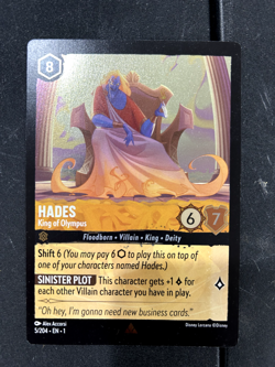 Disney Lorcana OVERSIZED Mulan Imperial Soldier + Hades = Card Foil 118/204 - Image 3