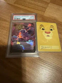 2025 DISNEY LORCANA EN 9-FABLED ENCHANTED BELLE - ACCOMPLISHED MYSTIC PSA 10 - Image 1