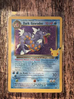 Pokemon Dark Gyarados Holo TCG Card Celebrations Classic Collection 8/82 - Image 1