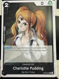 One Piece Card Game Emperors in the New World Charlotte Pudding Card OP09-087 - Image 1