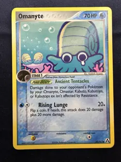 Omanyte 60/92 EX Legend Maker (2006) Pokemon Card | Fossil | Vintage | LP–MP - Image 1