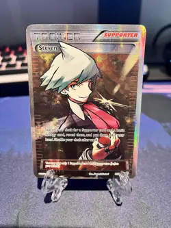 Pokemon Steven Full Art Ultra Rare Holo Trainer Card XY Ancient Origins 95/98 - Image 1