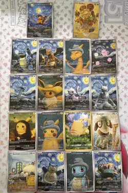 Pokemon Van Gogh Set of EIGHTEEN (18) CUSTOM Art Cards - DIY - Full Set - Image 1