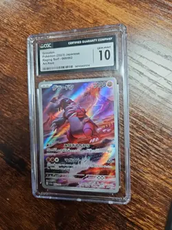 CGC 10 Groudon 069/062 AR Art Rare Raging Surf sv3a Pokemon Card - Image 1