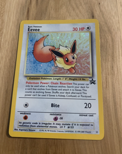 Eevee #11 Black Star Promo (LP) Pokemon Card WOTC 2000 - Image 1