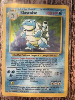 Pokemon TCG Base Set Blastoise Holo Card 2/102 - Image 2
