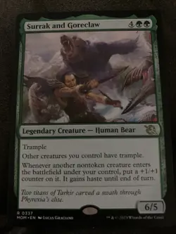 MTG Surrak and Goreclaw March of the Machine Regular Rare Card 0337 - Image 1