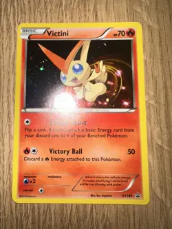 Pokemon TCG Victini Holo Black Star Promo Card XY189 NM! - Image 1
