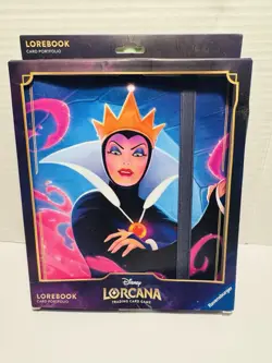 Disney Lorcana LoreBook Maleficent Queen Card Book Portfolio Binder New - Image 1