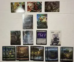 16 Card And 3 Art Card Lot MTG Final Fantasy Including Promo, Chocobo Foil Lands - Image 1