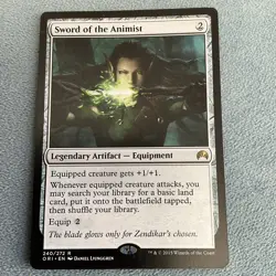 MTG - Sword Of The Animist - Magic Origins - MP MAGIC CARD - Image 1