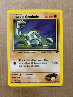 Brock's Geodude 68/132 Gym Challenge - Common Pokemon Card - NM/Mint - Image 1