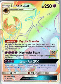 Lunala GX (Secret) 153/149 SM Base Set - Pokemon Card - NM - Image 1