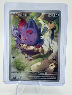 Pokemon TCG N's Zorua 189 Scarlet & Violet Promo Holo Card Near Mint Condition - Image 1
