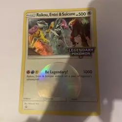 Pokemon Card Raikou Entei Suicune Black Star Promo Jumbo Holo Rare Near Mint - Image 1