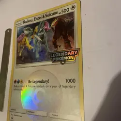 Pokemon Card Raikou Entei Suicune Black Star Promo Jumbo Holo Rare Near Mint - Image 4