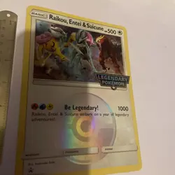 Pokemon Card Raikou Entei Suicune Black Star Promo Jumbo Holo Rare Near Mint - Image 5