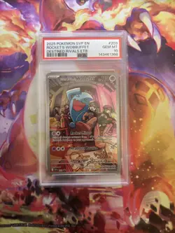 Team Rocket's Wobbuffet 203 Pokemon: Scarlet & Violet Promo Cards PSA 10 - Image 1