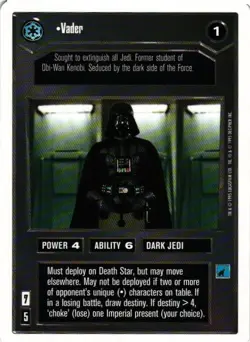 DARTH VADER Star Wars CCG Premiere Limited Collectible Card - Image 1