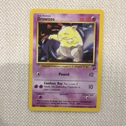 Pokemon TCG Drowzee & Slowpoke Card Lot – Base Set 2, 2 Cards, English, Nintendo - Image 3