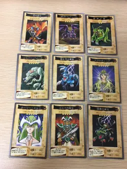Yu-Gi-Oh! 1998 Japanese Bandai Yugioh cards 9 set # 36 20 16 29 23 22 35 27 24 - Image 1
