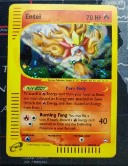 Pokemon Card - Aquapolis Entei Holo H8/H32 LP HYPER RARE - Image 1