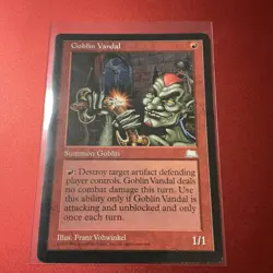 Magic the Gathering MTG Goblin Vandal (105) Weatherlight LP - Image 1