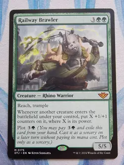 MTG Railway Brawler **NM** Outlaws of Thunder Junction (OTJ) - Image 1