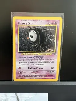Pokemon Unown [A] Neo Discovery Holo Rare 40HP Unlimited 14/75 English 2001 Card - Image 1