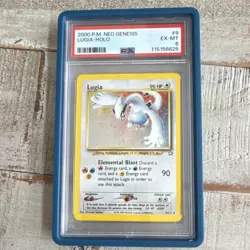 Pokemon TCG Lugia Neo Genesis 9/111 Holo Rare PSA 6 Unlimited 2000 - Image 1