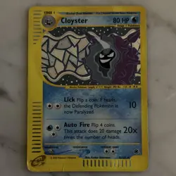 Pokemon TCG 2002 Expedition Base Set Holo Rare Cloyster 8/165 80 HP Stage 1 - Image 1