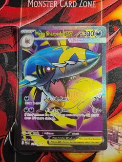 2025 Pokemon Phantasmal Flames Mega Sharpedo ex Ultra Rare #113/094 - Image 2