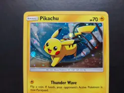 Pokemon - Pikachu SM81 Holo Promo Sun & Moon with swirl - Image 2