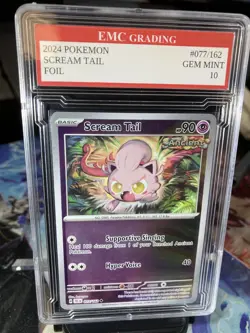 SCREAM TAIL 2024 FOIL #077/162 Pokemon Card GRADED 10 TCG CCG - Image 1