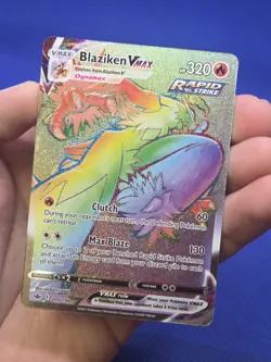 Pokemon SWSH06 Chilling Reign Blaziken VMAX 200/198 Rainbow Secret Rare NM - Image 2