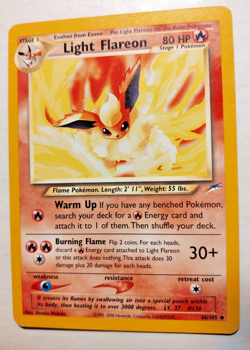 Light Flareon 46/105 Uncommon Neo Destiny Pokemon Card - Image 1