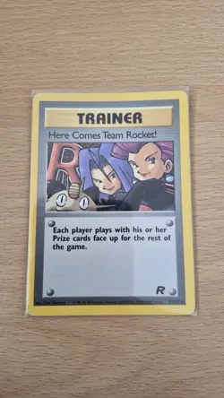 Pokemon TCG Team Rocket Trainer Here Comes Team Rocket Rare 72/82 - Image 1