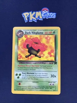 Pokemon TCG Dark Vileplume Team Rocket 30/82 Regular Rare LP. - Image 1