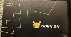 Pokemon Celebrations Premium Playmat Pikachu Train On 25th Anniversary - Image 1