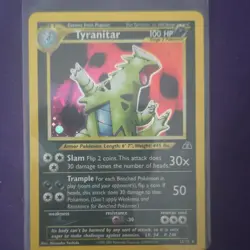 Pokemon Tyranitar 12/75 Neo Discovery Holo Rare Unlimited 100 HP Nintendo Card - Image 1