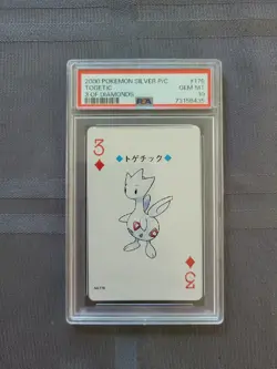 Pokemon: Silver Poker Set Togetic 5 of Diamond #176 2000 - PSA 10 Gem Mint - D3 - Image 1