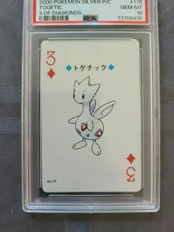 Pokemon: Silver Poker Set Togetic 5 of Diamond #176 2000 - PSA 10 Gem Mint - D3 - Image 3
