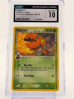 (POP 6) CGC 10 Trapinch 84/110 EX Holon Phantoms Pokemon Delta Species - Image 1