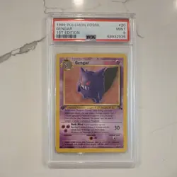 Pokemon Gengar 1st Edition Fossil 20/62 PSA 9 Rare 1999 English TCG - Image 1
