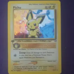 Pokemon Pichu 12/111 Neo Genesis 1st Edition Holo Rare Wizards of the Coast - Image 1