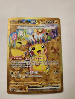 2024 Pokemon TCG Pikachu EX #247/191 Gold Full Art - Image 3