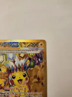 2024 Pokemon TCG Pikachu EX #247/191 Gold Full Art - Image 5